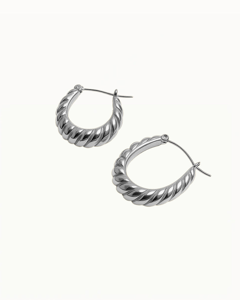 Ribbel Hoop Oorbellen - Amelia
