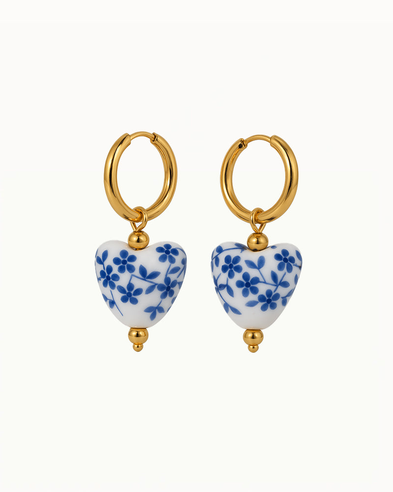 Delfts Blauw Oorbellen - Fleur