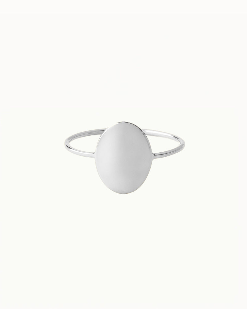 Minimalistische Ring met Ronde Plaat - Lynn - R26