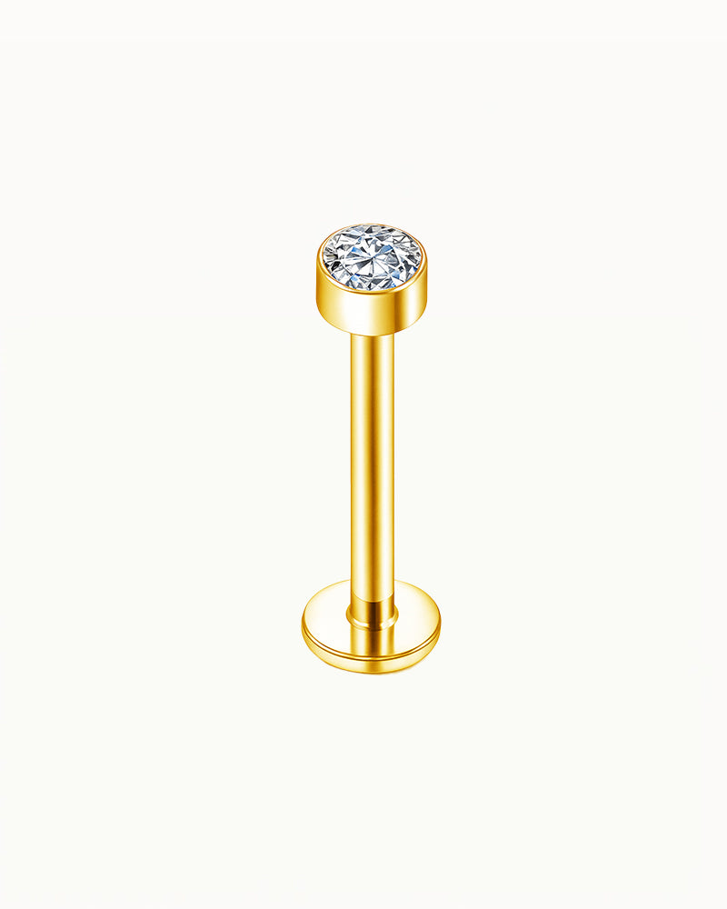 Minimalistische Titanium Piercing met Steentje - Agnes