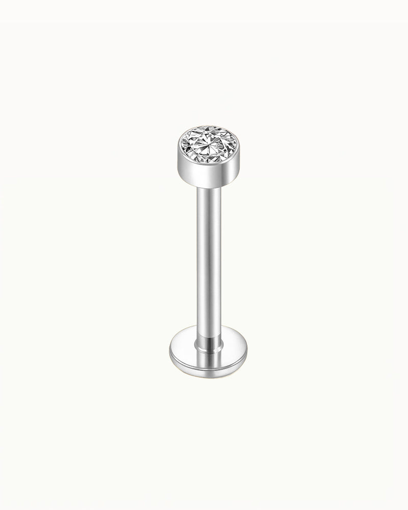 Minimalistische Titanium Piercing met Steentje - Agnes