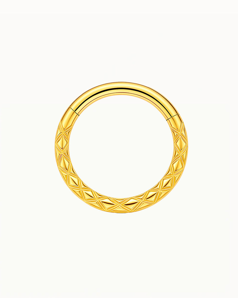 Titanium Geometrisch Gegraveerde Piercing - Quinn