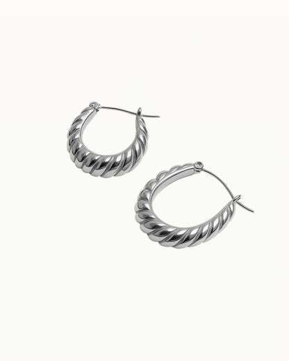 Ribbel Hoop Oorbellen - Amelia