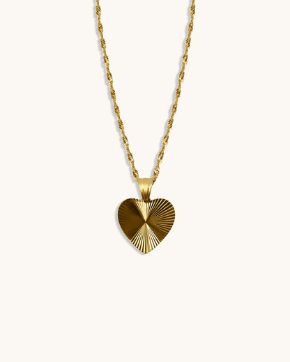 Ribbel Retro Hart Ketting - Etta